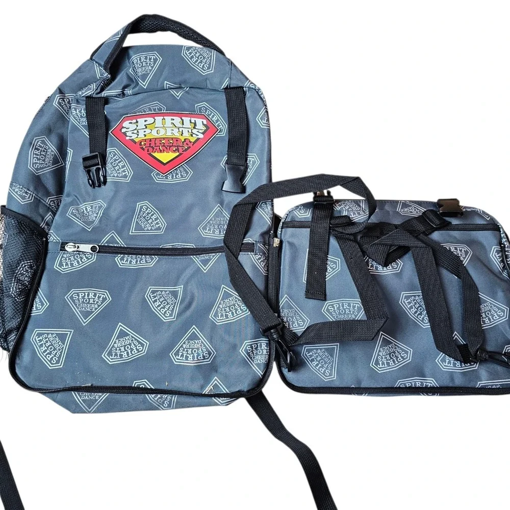 SPIRIT SPORTS CHEER & DANCE NATIONAL CHAMPION VARSITY BACK PACK BLUE/GREY